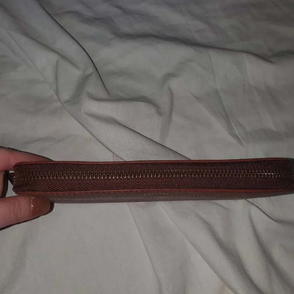 Fossil Tan Leather Wallet - faded back